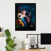 Nachtschachten en Butterflys Poster (Thuiskantoor)