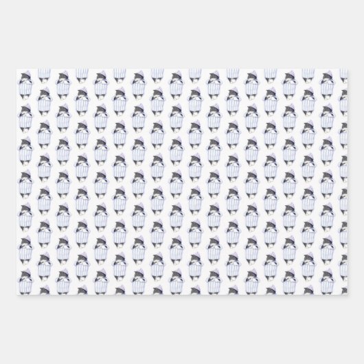 NACHTSHIRT CAT Flat Sheet Wrapping Papier Inpakpapier Vel (Voorkant 3)