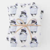 NACHTSHIRT CAT Flat Sheet Wrapping Papier Inpakpapier Vel (In situ)