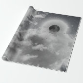 NACHTSKY IN ZWART EN WITTE CADEAUPAPIER (Uitgerold)