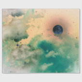 NACHTSKY MET CLOUDS EN STARS GIFT WRAPPING CADEAUPAPIER (Vlak)