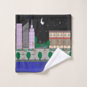 Nachtstad Bad Handdoek (Wasdoekje)