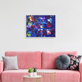 Nachtstad Canvas Afdruk (Insitu (Woonkamer))