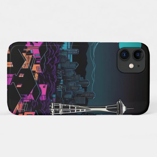 nachtstad Case-Mate iPhone case (Achterkant (horizontaal))