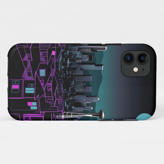 nachtstad Case-Mate iPhone case (Achterkant (horizontaal))