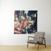Nachtstad: Retro wazig licht. Wandkleed (In Situ (horizontaal))