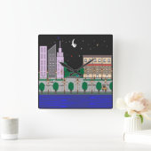 Nachtstad Vierkante Klok (Huis)