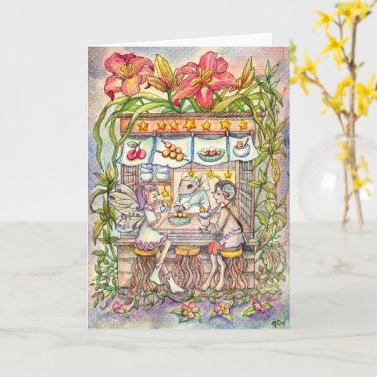 Nachtstandaard Kaart (Gele Bloem)