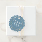 Nachtster Celestial Mystical Dusty Blue Bedankt Bedankjes Labels (In situ)