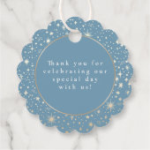 Nachtster Celestial Mystical Dusty Blue Bedankt Bedankjes Labels (Achterkant)