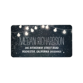 Nachtsterren en String Lights Bruiloft Etiket