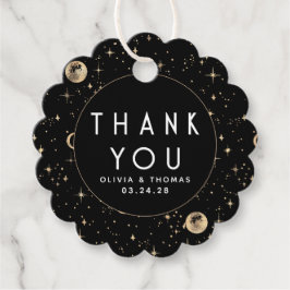 Nachtsterren Hemels Mysterieus Zwart Dank Je Bedankjes Labels