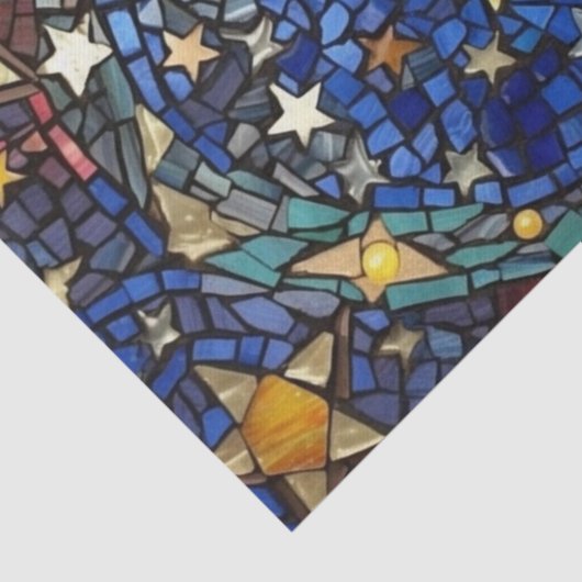 Nachtsterren Mozaïek Decoupage Crafting Tissuepapier (Detail)