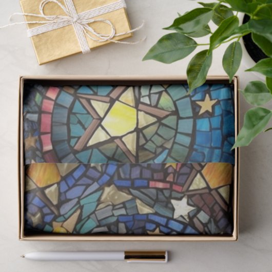 Nachtsterren Mozaïek Decoupage Crafting Tissuepapier (Geschenk)