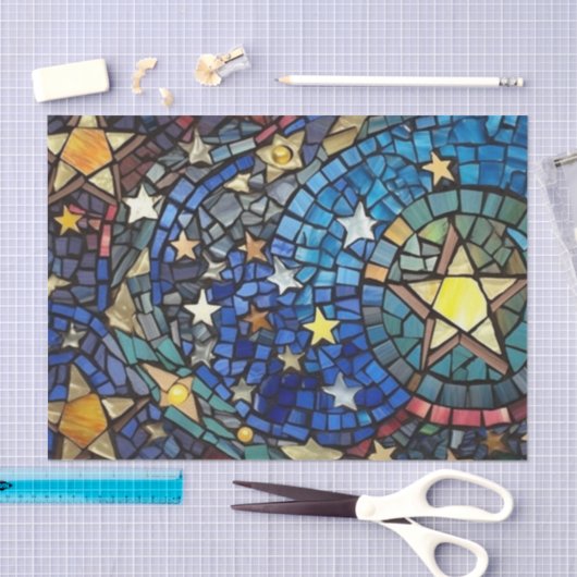Nachtsterren Mozaïek Decoupage Crafting Tissuepapier (Craft)
