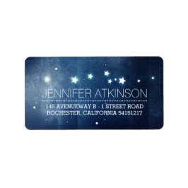 Nachtsterren Romantische marine Etiket