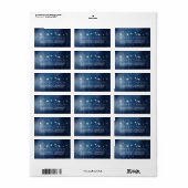 Nachtsterren Romantische marine Etiket (Full Sheet)