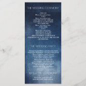 Nachtsterren Romantische Marine Trouwprogramma's Programmakaart (Achterkant)