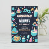 nachtsterren Sleepover Slumber Party 13e verjaarda Kaart (Staand voorkant)