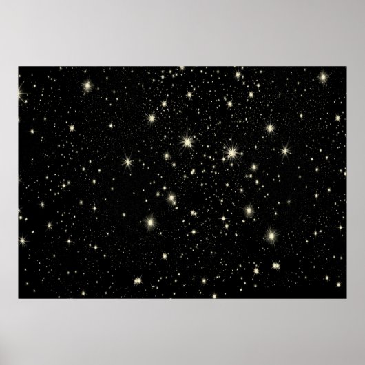 Nachtsterren sterrenhemelhemel poster (Voorkant)