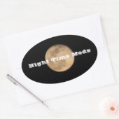 Nachtstickers Volle Maan Ovale Sticker (Envelop)