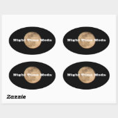Nachtstickers Volle Maan Ovale Sticker (Vel)