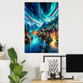 Nachtsymfonie: het Sereniteitsmeer Poster (Thuiskantoor)