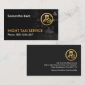 Nachttaxi City Lights Bokeh Visitekaartje (Voorkant / Achterkant)