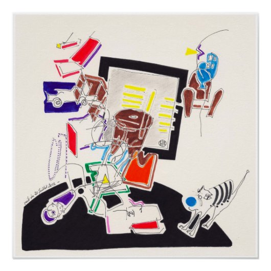 Nachttekening 10 van Pascale Baud P Poster (Voorkant)