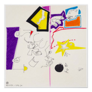 Nachttekening 2 van Pascale Baud P Poster