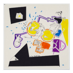 Nachttekening 9 van Pascale Baud P Poster