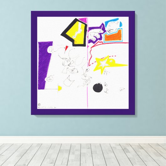 Nachttekening en nap tekening 02 Canvasafdruk Canvas Afdruk (Insitu (Houten vloer))