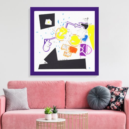 Nachttekening en nap tekening 09 Canvasafdruk Canvas Afdruk (Insitu (Woonkamer))