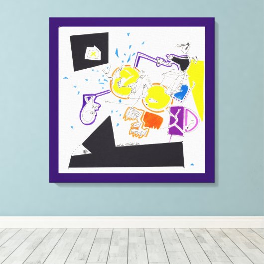 Nachttekening en nap tekening 09 Canvasafdruk Canvas Afdruk (Insitu (Houten vloer))