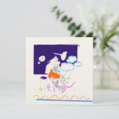 Nachttekening en nap tekening 11 Vreemde vierkant Kaart (Staand voorkant)