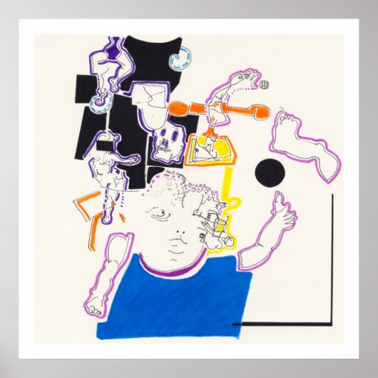 Nachttekening en nap tekening 14 door PBaud Archiv Poster (Voorkant)