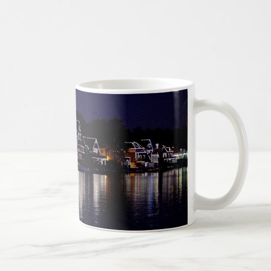 Nachttijd in Boat House Row Koffiemok (Rechts)