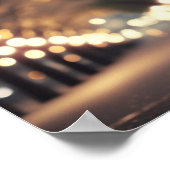 Nachttijd in het Park met Bokeh-verlichting Poster (Hoek)