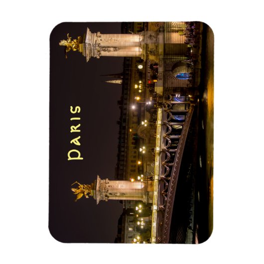 Nachttijd over de brug van Pont Alexandre III - Pa Magneet (Verticaal)
