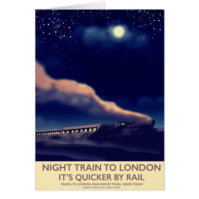 Nachttrein naar Londen. (Voorkant)