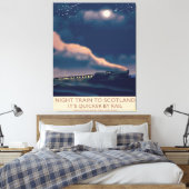 Nachttrein naar Schotland Canvas Afdruk (Insitu (Slaapkamer))