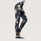 Nachttuin Bloemen Navy Patroon Leggings (Rechts)