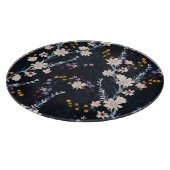 Nachttuin Bloemen Navy Patroon Snijplank (Hoek)