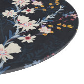Nachttuin Bloemen Navy Patroon Snijplank (Hoek)