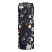 Nachttuin Bloemen Navy Patroon Thermosbeker (Achterkant)