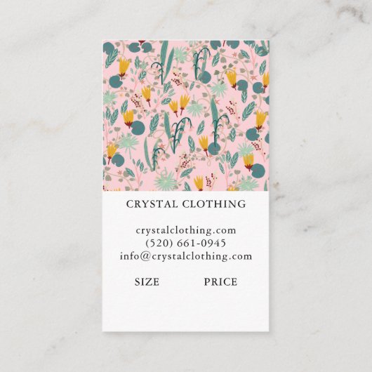 Nachttuin Botanische Chic Modern Hang Label (Achterkant)