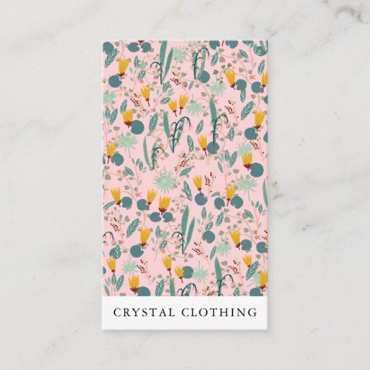 Nachttuin Botanische Chic Modern Hang Label (Voorkant)