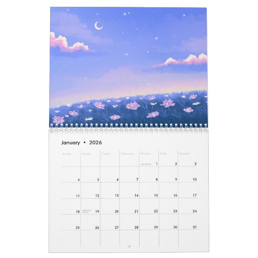 Nachttuinkalenders Kalender (Jan 2026)