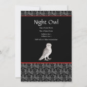 Nachtuil Adverteren Kaart of feestuitnodiging (Achterkant)