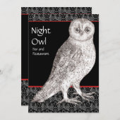 Nachtuil Adverteren Kaart of feestuitnodiging (Voorkant / Achterkant)